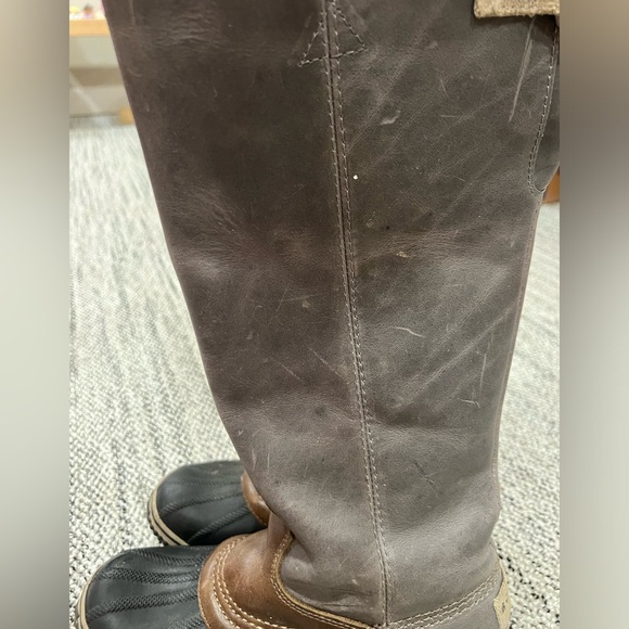 COPY - Sorel Women’s slimpack tall riding duck boots gray leather snow winter s… - Picture 7 of 12